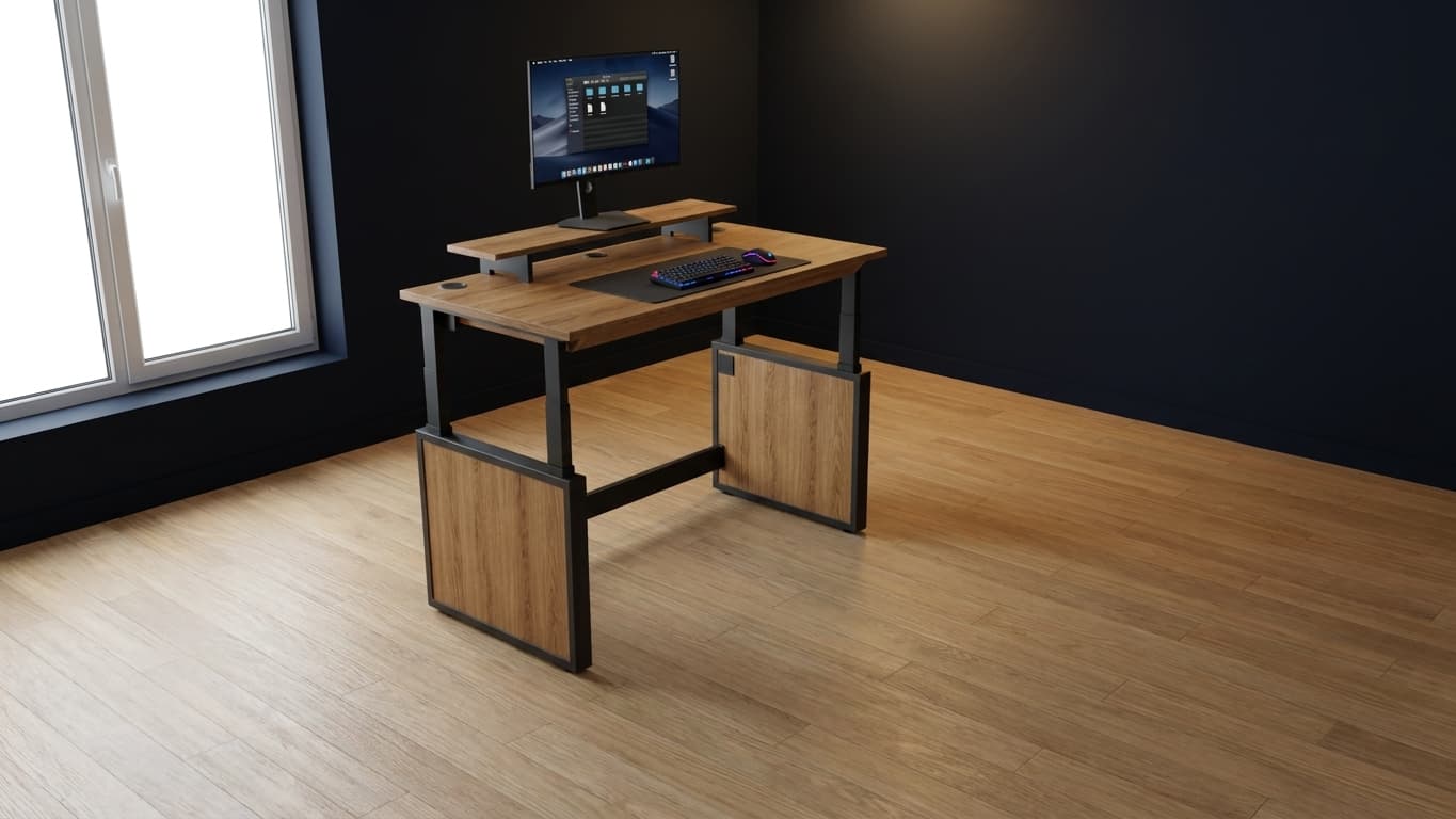 Biurko Deskraft — blat podniesiony